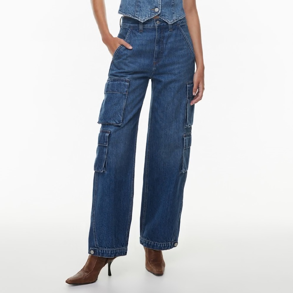 Denim Forum The '90s Millie Hi-rise Cargo Jean